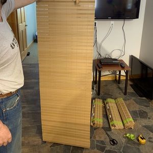 Vinyl brown blind window coverings